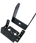 Bolsen 2-pack short pan-tilt servo brackets in black metal for MG995.