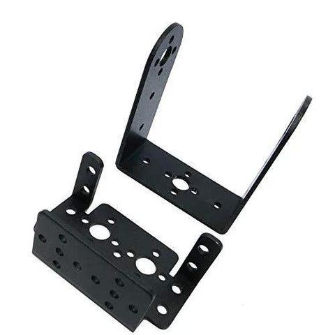 Bolsen 2-pack short pan-tilt servo brackets in black metal for MG995.
