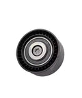 Up Your Ride With This Sick Accessory Drive Belt Idler Pulley Built For BMW E70 X5 Models Requiring OE Part Number 11287542887 showing black plastic pulley with metal bearing.
