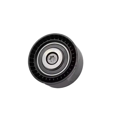 Up Your Ride With This Sick Accessory Drive Belt Idler Pulley Built For BMW E70 X5 Models Requiring OE Part Number 11287542887 showing black plastic pulley with metal bearing.