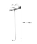 Heavy Duty Stainless Steel Manhole Cover Hook With Sturdy T Shaped Handle Design For Dead Simple Storm Drain Grate Lifting, 15x37.5 cm.