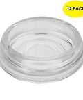 Clear glass coaster from Set Of 12 Clear Glass Furniture Coasters Round 2 9/16 Inch Floor Protectors For Chairs Tables And Sofas Elegant Caster Cups For Hardwood Carpet And Tile Keeps Floors Safe From Scratches And Dents.