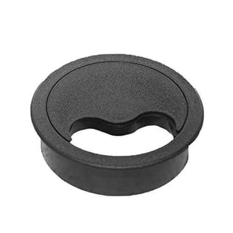 Heavy Duty Floor Grommet With Cover 4 Inch Black ABS Plastic Cable Management Swivel Lid