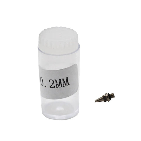Replacement nozzle and 0.2mm bottle for Straight Shooting Dual Action Airbrush Spray Gun with efficient precision use.