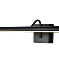 24 Inch Integrated LED Bathroom Wall Light With Slim Profile And Up And Down Adjustable Panel Dimmable ELV ETL Black Vanity Fixture
