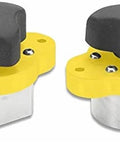 MagJig 150 Magnetic Clamp Set Of 2 for woodworking and welding with yellow base and black top, heavy-duty design