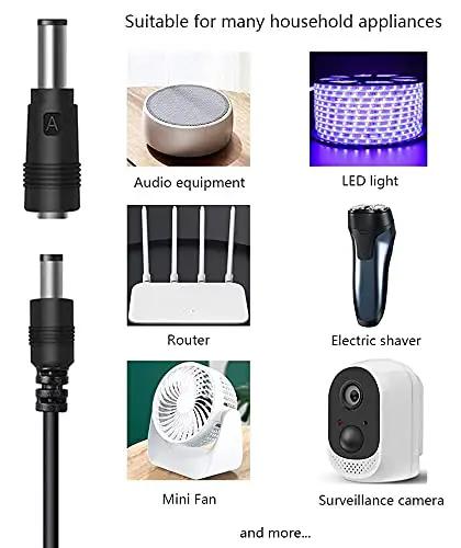 Badass 12V Car Charger With DC Power Cord And Eleven Swappable Plugs For GPS Camera Bluetooth Speaker Shaver Fan And Vehicle Gadgets Hella Versatile Universal Adapter For Any Ride You Own, shown with various compatible devices.