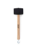 All Purpose Rubber Mallet With Tent Peg Remover Hook, Double Sided High Impact Head, 16 Oz Hammer With Wooden Handle