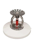 10 Pack Plastic Fire Sprinkler Head Decorative Covers White 32X60MM Concealer Caps Nix Those Eyesores For A Clean Vibe With Your Home Upgrade Swap Easy Peasy Installation mounted on a ceiling.