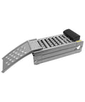 Triple Fold Portable Loading Ramp Compatible With Atv Utv And Dirt Bike No Sweat Folding built tough heavy duty steel, gray.