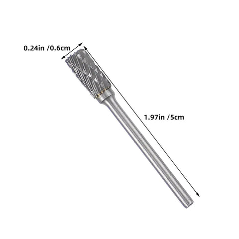 Single burr from 10-Piece Tungsten Carbide Rotary Burr Set With Blue Case For Metal Deburring And Wood Carving High-Precision Grinding
