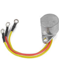 Sick Heavy Duty Regulator Rectifier For 70 150hp Outboard Motor showing metal casing and three color-coded wiring connections.