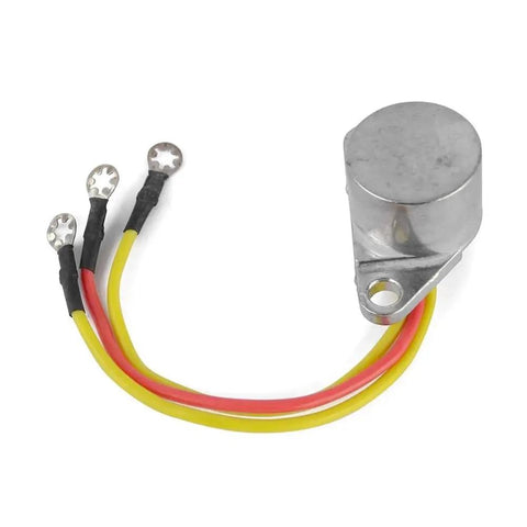 Sick Heavy Duty Regulator Rectifier For 70 150hp Outboard Motor showing metal casing and three color-coded wiring connections.