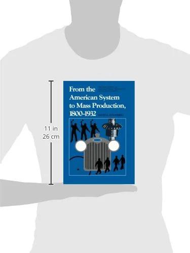 Front view of a blue-covered book titled From the American System to Mass Production, 1800–1932; white title, gear illustrations; 11 in tall; Amazon.