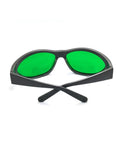 OG Grade Red Laser Protective Glasses For 620 To 700nm Range OD6 Plus with green lenses and black frame, perfect for laser work.