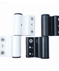 Two Pack Thickened Bridge Aluminum Door Hinges Set, Heavy Duty 120 Kg Per Pair, Black Or White Finish