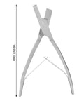 Stainless Steel Pig Ear Tag Pliers For Farm Animals Identification Tool V Shape Lightweight And Durable 18cm size shown