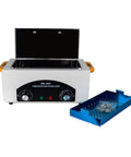 Beast Mode High Temperature Dry Heat Sterilizer Autoclave 110V 300W 1.5L Metal Tools Only Disinfection Box With Magnetic Induction Switch 50 to 220 Degree C Ideal for Small Cosmetology Tools and Dental Instruments, open with tray