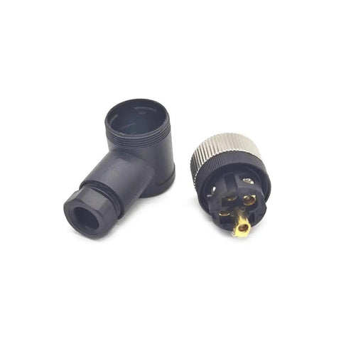M12 5 Pin Female Connector A Code Industrial Circular IP67 Right Angle Plug And Play Field Wireable Sensor Adapter