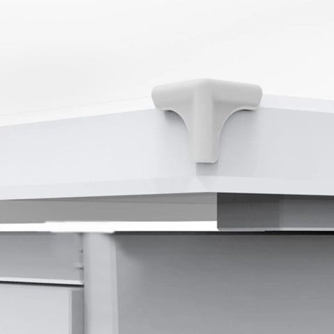 Silicone Corner Guard 8 Pack Protects Table Edges From Bumps And Collisions, Easy Install on table edge, durable silicone bumper shown