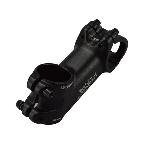 31.8mm MTB Stem 35 Degree Aluminum 6061 T6, black 3D forged, designed for mountain and road bikes, side view focusing on clamp area.