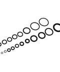 O-ring assortment kit, 225 black rubber seals in multiple sizes for plumbing and automotive use