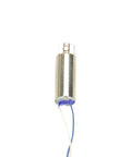 Two Coreless DC 3V Vibration Motors Tiny 7mm Diameter 16.6mm Long Built In Micro Vibe Motors for Electric Toothbrushes shown vertically