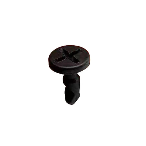 Close-up of a black engine bay trim panel cover plate screw clip replacement for Cayenne 2003-2006 and 2008-2010, part 95557271000.