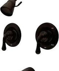 Magellan Double Handle Pressure Balanced Tub And Shower Faucet In Oil Rubbed Bronze With Solid Brass Construction Wall Mount