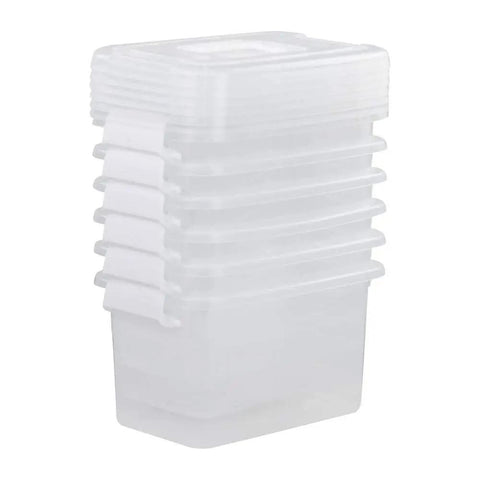Clear Plastic Storage Boxes With Secure Latches And Slick Handles Sweet Setup For Home Organization And Clutter Free Spaces Six Pack Container Set For Bedroom Kitchen Living Room Or Office Real Deal Solution