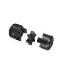 Heavy Duty L100 Flexible 3 Piece L Jaw Coupling Set With Buna N Rubber Spider One Inch And Five Eighths Inch Hubs Keyways