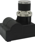 Side view of Six Outlet Grill Igniter With Tact Push Button Spark Generator Replacement For Patio Grills, CSA Certified, black plastic casing.