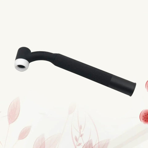 Flexible Tig Welding Torch Head 17f 150 Amp, Air Cooled Replacement Part for Welding, black handle, white tip, bendable