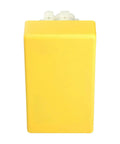 Performance Racing 6 Pin DC CDI Box For GY6 Engines With Adjustable Timing, yellow unit with connectors, front view