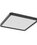 12 Inch Square LED Ceiling Light 24W 5000K Daylight White, 3200 Lumens, Ultra Slim Flush Mount Black Sleek Modern Fixture
