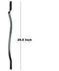 29.5 inch matte black iron deck baluster, showcased vertically, part of the 51 Pack 29.5 Inch Matte Black Iron Deck Balusters With Complete Hardware Kit For Exterior Stair Railing And Porch Safety Fences That Look Dope And Install Like A Breeze No Stress At All.