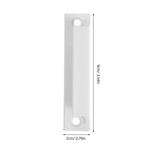 2-Piece Aluminum Cabinet Handles In White Finish For Kitchen Cupboards And Dresser Hardware showing dimensions