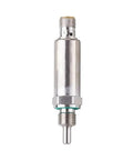 TA2105 Temperature Transmitter and Sensor for Industrial Use, Ultra Compact and Space Saving, Plug And Play Ready, Compatible With Industrial Temperature Monitoring Systems, Ideal For Tight Panels and Small Enclosures. Stainless steel industrial temperature sensor with threaded probe.