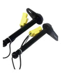 Heavy Duty 2Pcs Active Hydraulic Bonnet Hood Actuator 2228870010 Fits S Class W222 C217 S400 S450 S500 view showing two black actuators with yellow connectors.