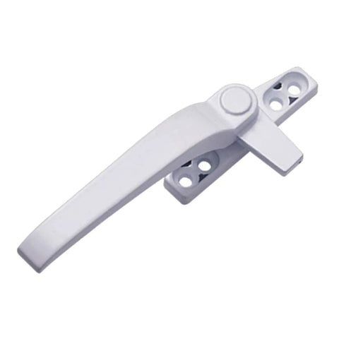 Left handed white casement locking window handle with aluminum alloy build