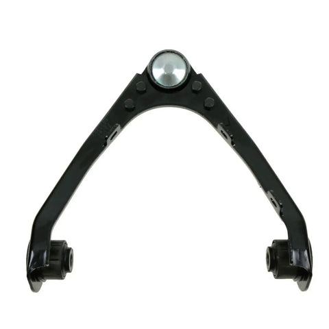 Heavy Duty Front Steering Suspension Kit With Control Arms Ball Joints Sway Bar Links Tie Rods Built Hella Tough For Chevy Colorado 2006 2012 RWD Trucks control arm with black coating and ball joint.