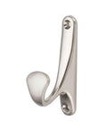 Sleek Wall Mount Coat Rack Built With Rock Solid Zinc Alloy Hooks Perfect For Mudrooms And Halls, single silver hook design.