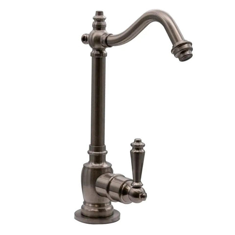 9-Inch Old School Victorian Style Cold Water Dispenser Faucet With Single Lever Handle, Satin Nickel Finish, Gooseneck Spout