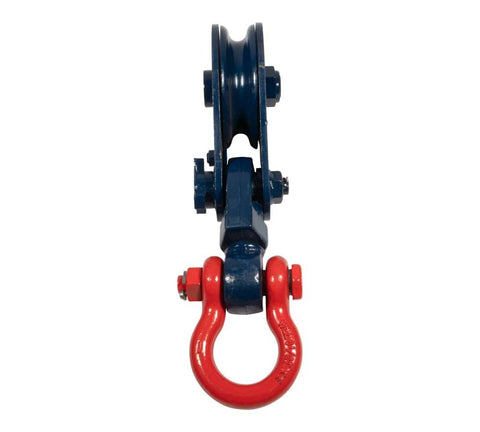 8 Ton Snatch Block With Shackle Crane 6 Inch Sheave For Three Quarter To Seven Eighth Inch Wire Rope Tow Axle Lift Truck