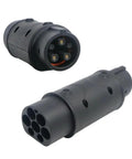 Heavy Duty Type 2 To Type 1 EV Charger Adapter 32A 7KW IP55 Weatherproof SAE J1772 connector with multiple pins and durable design.