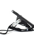 Electronic Foot Pedal Throttle And 0-5V Brake Accelerator For Electric Cars and Carts, side view with sturdy build and slip resistant tread.