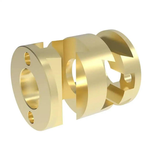 Upgrade Your 3D Printer Setup Sweet With These Cool Oldham Couplings And T8 Lead Screws Made Of Brass For Smooth Z Axis Motion On Hot Beds And Flex VZBot Builds Sure To Hit Perfect Threads Every Time brass Oldham coupling for T8 lead screw, 16mm hole