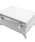 Watertight Electrical Junction Box With Mounting Plate And Clear Hinged Cover, Stainless Steel Latch, Durable Plastic Enclosure