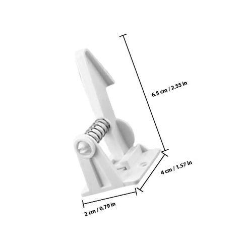 16 Pack Cabinet Locks For Childproofing Cabinets And Drawers Easy Install ABS Material White Kidproof Safety Locks dimensions