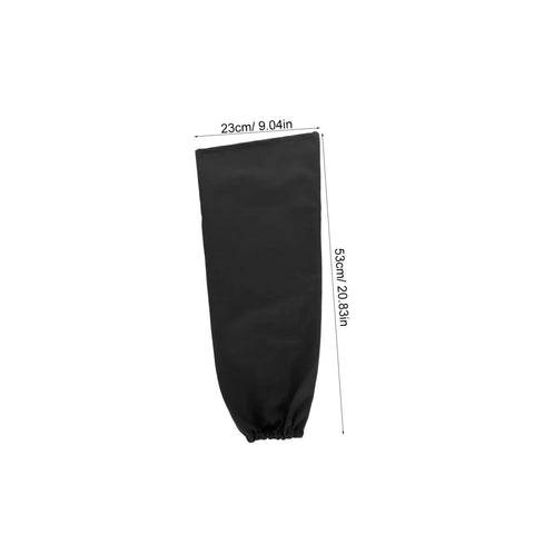 Heavy Duty Fire Retardant Welding Sleeves Featuring A Locksteady Snug Fit And Next Level Heat Resistant Arm Guards crafted from premium cotton, black sleeve size shown.